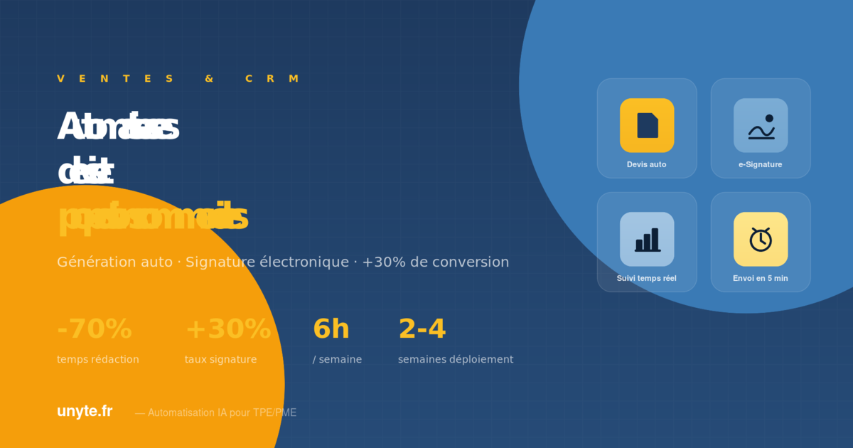 Automatiser les devis et propositions commerciales pour TPE PME