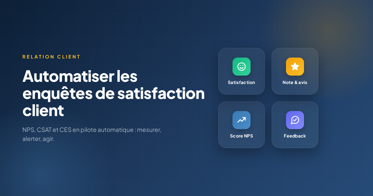 Automatiser les enquêtes de satisfaction client NPS CSAT CES en TPE et PME