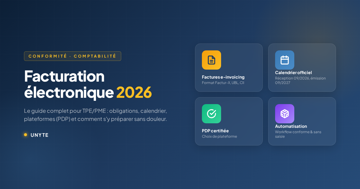 Facturation &eacute;lectronique 2026 guide TPE PME