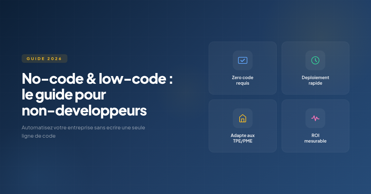 Guide no-code et low-code pour TPE/PME - automatisez sans coder